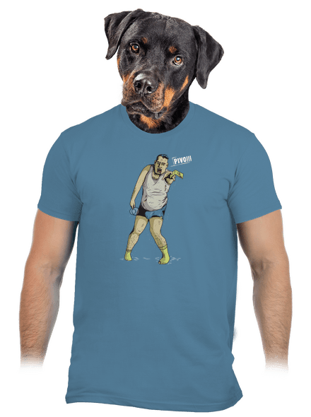 Beer zombie pánské tričko Stone Blue