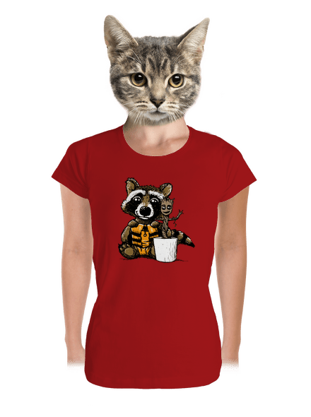 Strážci galaxie dámské tričko premium Red Mal