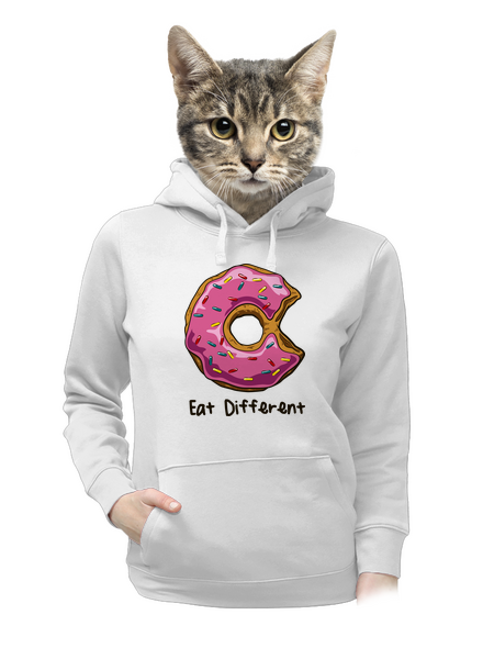 Eat different dámská mikina klokanka White