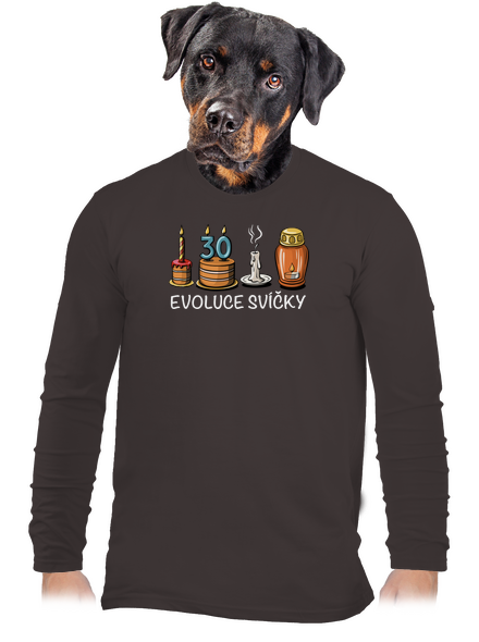 Evoluce svíčky pánské dlouhý rukáv Bear Brown