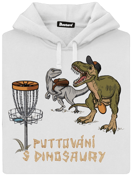 Puttování s dinosaury dámská mikina klokanka White