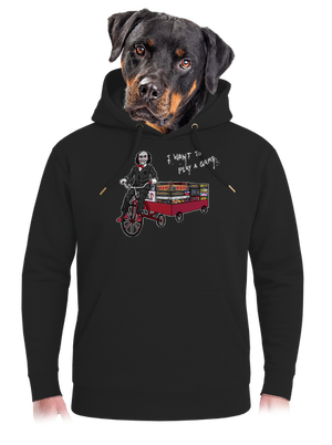 Chci si zahrát hru unisex mikina premium Dark Black