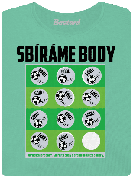 Sbíráme body - fotbal dámské tričko premium Mint Mal
