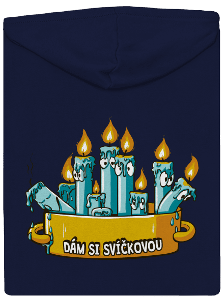 Svíčková pánská mikina na zip Navy