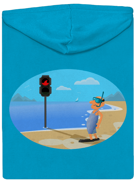 Bezpečné plavání dámská mikina na zip Blue Atol