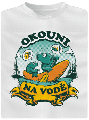 Okouni na vodě pánské sportovní tričko White