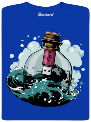 USB vzkaz v láhvi dětské tričko Royal Blue