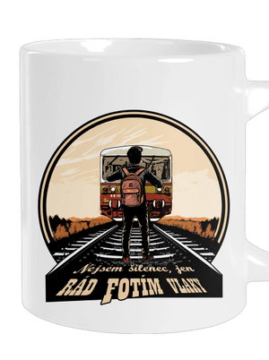 Fotím vlaky velký hrnek White
