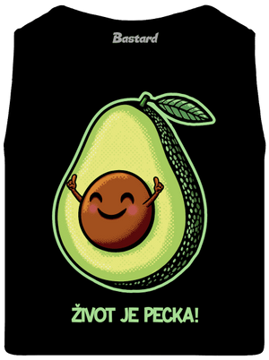 Život je pecka pánské tílko Black