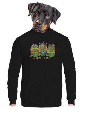 Happy Easter unisex mikina bez kapuce Black