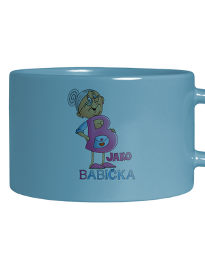 B jako babička hrnek makronka Blue Macaron