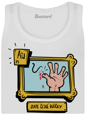 Zlaté české ručičky dámské tílko klasické White