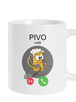 Pivo volá klasický hrnek White