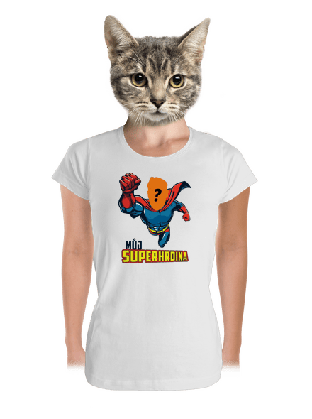 Můj superhrdina dámské tričko premium White