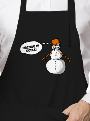 Mrznou mi koule zástěra Black