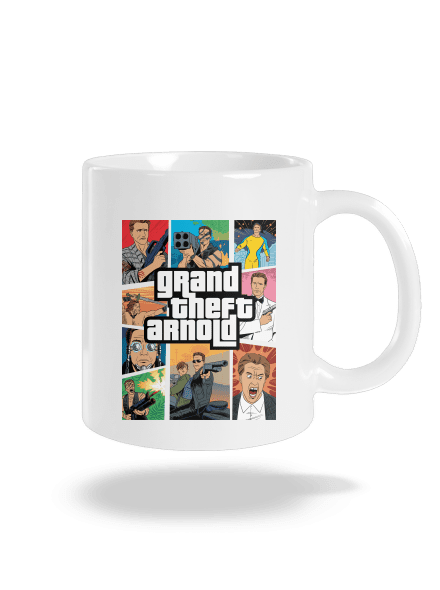 Grand Theft Arnold klasický hrnek White