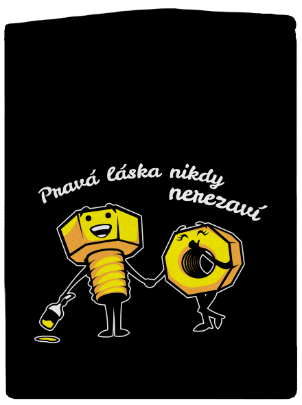 Pravá láska pánská mikina na zip Black