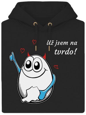 Vejce unisex mikina premium Dark Black