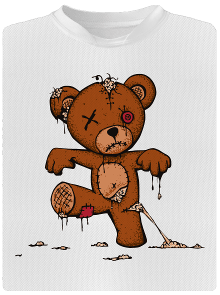 Zombie teddy dětské sportovní tričko White