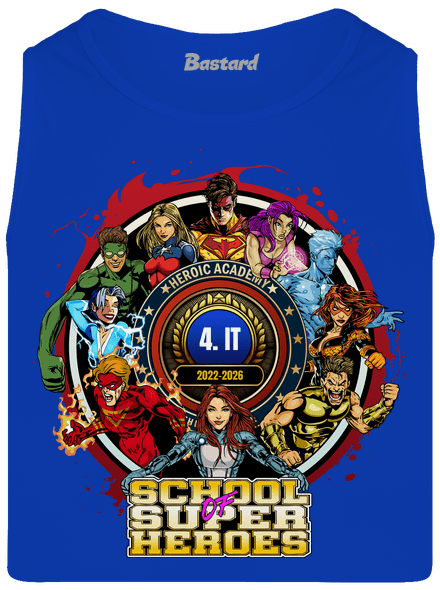 Školní potisk Super school pánské tílko Royal Blue