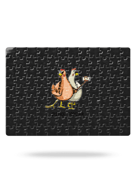 Slepice forever puzzle White