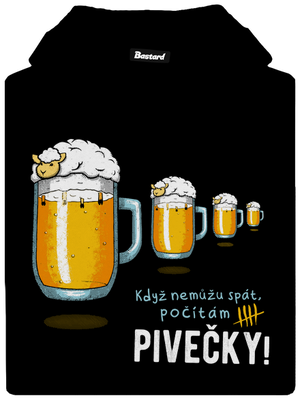 Pivečka dámská mikina klokanka Black