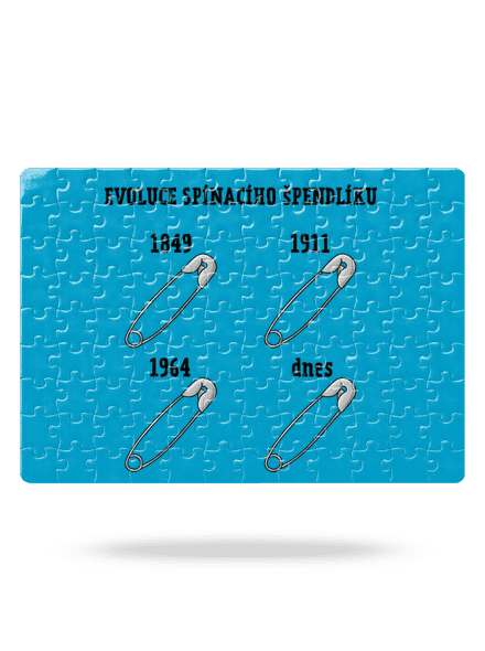 Evoluce spínacího špendlíku puzzle White
