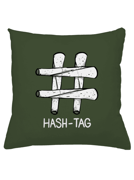 Hash tag polštář Olive Green