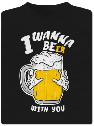 I wanna beer pánské sportovní tričko Black