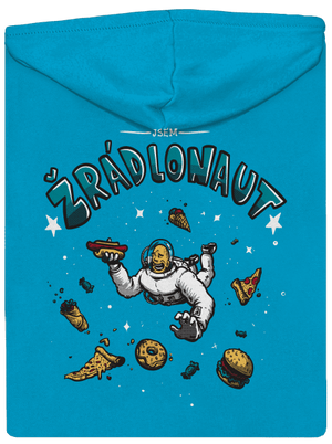 Žrádlonaut dámská mikina na zip Blue Atol