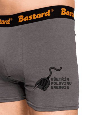 Ušetřím polovinu boxerky Gray Melange