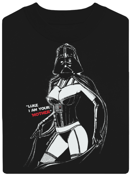Mrs. Vader unisex mikina bez kapuce Black
