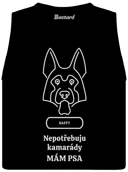 Nemůžu, mám psa dámské tílko volné Black