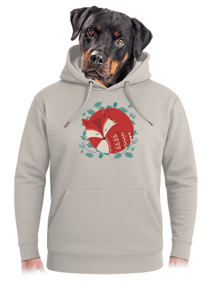 Spící liška unisex mikina premium Pastel Macchiato