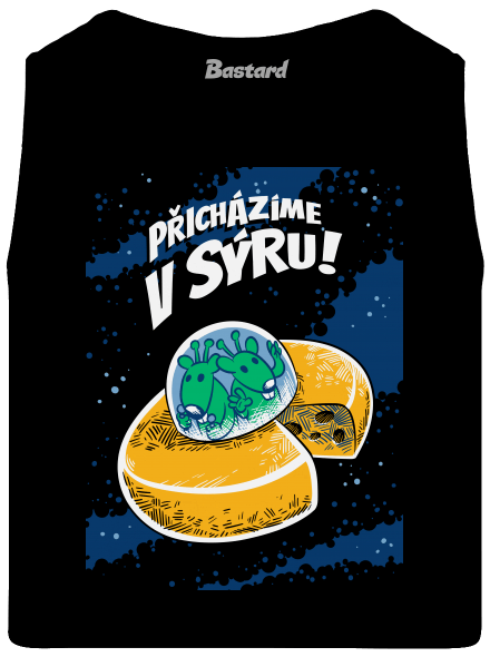 Přicházíme v sýru pánské tílko Black