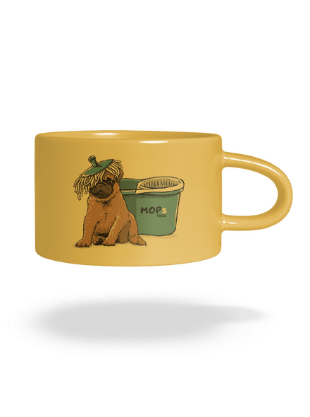Mops hrnek makronka Yellow Macaron