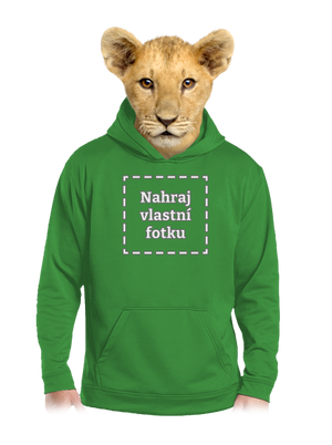 Vlastní potisk dětská mikina klokanka Kelly Green AWD