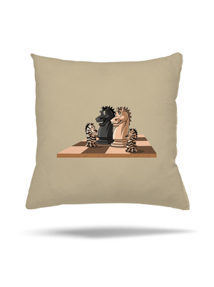 Šachová rodina polštář Beige
