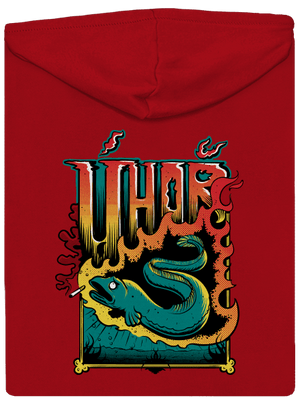 Úhoř pánská mikina na zip Red