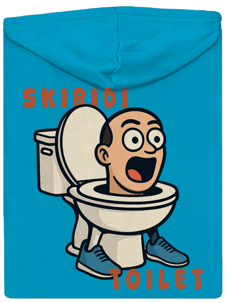 Skibidi Toilet dámská mikina na zip Blue Atol