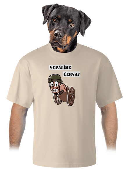 Vypálíme červa? unisex tričko oversized Almond