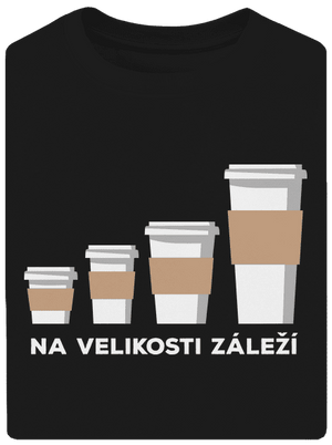 Na velikosti záleží unisex tričko oversized Black