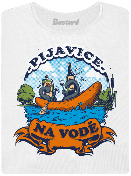Pijavice na vodě dámské tričko s lemem White