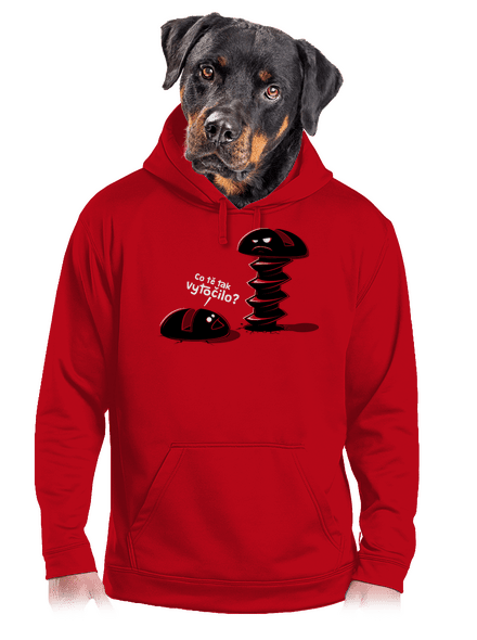 Vytočenej pánská mikina klokanka Red