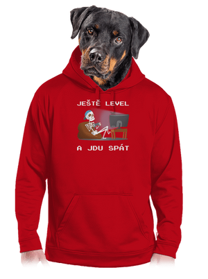 Ještě level pánská mikina klokanka Red