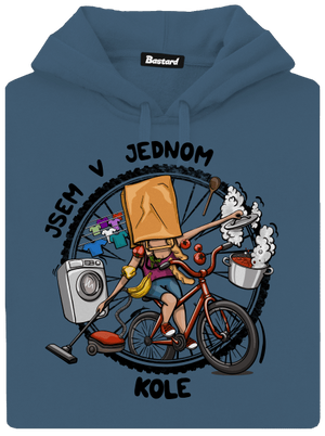 Jsem v jednom kole dámská mikina klokanka Denim