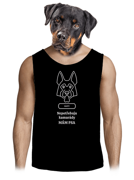 Nemůžu, mám psa pánské tílko Black