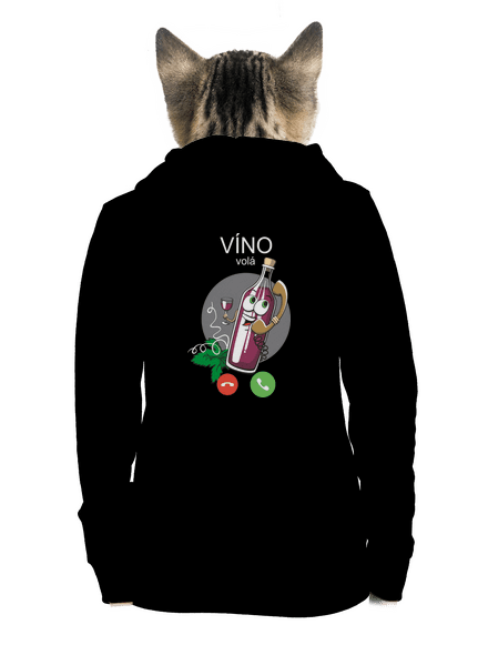 Červené víno volá dámská mikina na zip Black