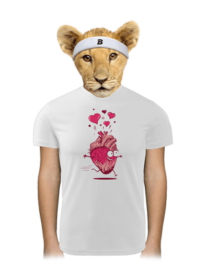 Zamilovaná srdíčka dětské sportovní tričko White