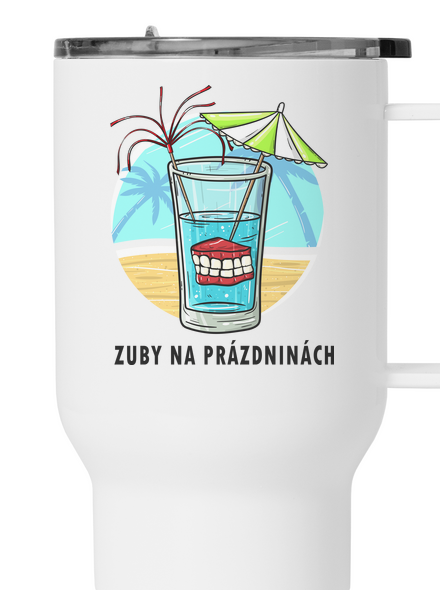Zuby na prázdninách termohrnek White